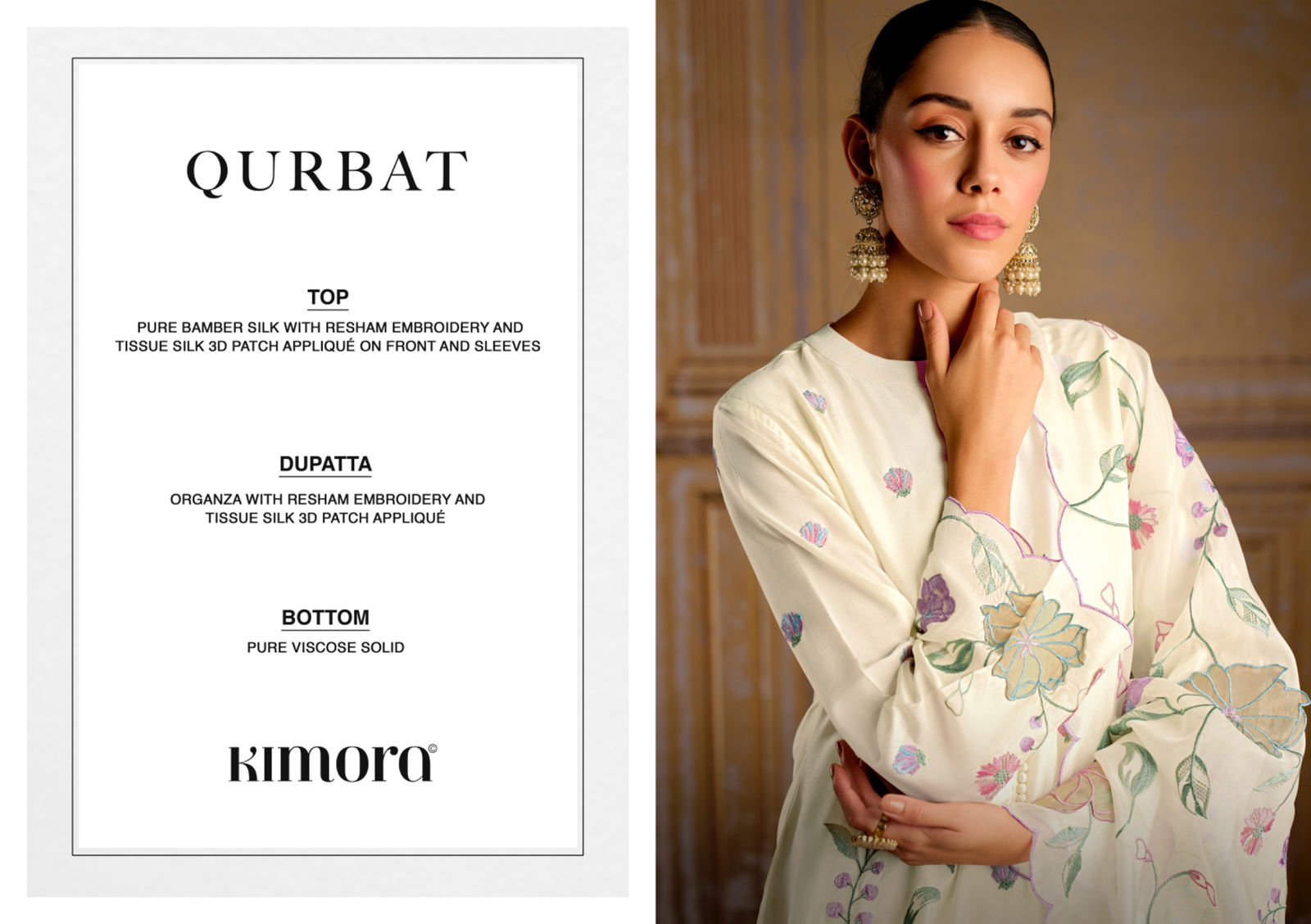 Qurbat By Kimora Heer Bamber Silk Printed Designer Salwar Suits Wholesale Shop In Surat
